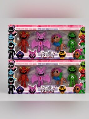 Poppy Playtime Character Figure Set of 2 Boxes – 8 Figures Total